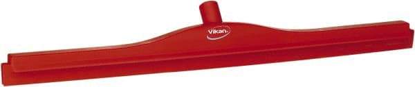 Vikan - 27.6" Polypropylene Blade Floor Squeegee Frame - Threaded End, Double Edge, Red, Polypropylene Holder - A1 Tooling