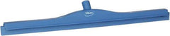 Vikan - 27.6" Polypropylene Blade Floor Squeegee Frame - Threaded End, Double Edge, Blue, Polypropylene Holder - A1 Tooling