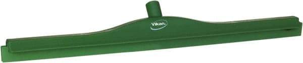 Vikan - 27.6" Polypropylene Blade Floor Squeegee Frame - Threaded End, Double Edge, Green, Polypropylene Holder - A1 Tooling