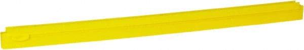 Vikan - 27.6" Polypropylene Blade Squeegee Refill - Threaded End, Double Edge, Yellow, Polypropylene Holder, Use with 77156 - A1 Tooling