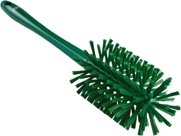 Vikan - 3-1/2" Diam Polyester Bottle Brush - 17" OAL, 6-1/4" Head Length, Polypropylene Handle - A1 Tooling