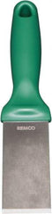 Remco - Stiff Stainless Steel Beveled Scraper - 1-1/2" Blade Width x 3-1/2" Blade Length, 5-13/32" Long Ergonomic Polypropylene Handle - A1 Tooling