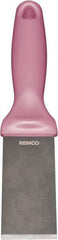 Remco - Stiff Stainless Steel Beveled Scraper - 1-1/2" Blade Width x 3-1/2" Blade Length, 5-13/32" Long Ergonomic Polypropylene Handle - A1 Tooling