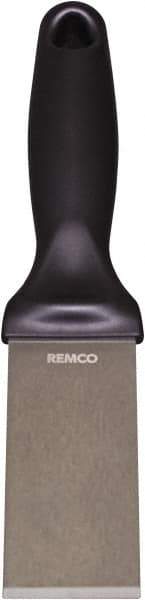 Remco - Stiff Stainless Steel Beveled Scraper - 1-1/2" Blade Width x 3-1/2" Blade Length, 5-13/32" Long Ergonomic Polypropylene Handle - A1 Tooling