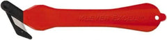 Klever Innovations - Fixed Safety Cutter - 1-1/4" Carbon Steel Blade, Red Plastic Handle, 1 Blade Included - A1 Tooling