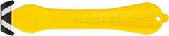 Klever Innovations - Fixed Safety Cutter - 1-1/4" Carbon Steel Blade, Yellow Plastic Handle, 1 Blade Included - A1 Tooling