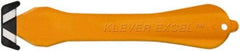 Klever Innovations - Fixed Safety Cutter - 1-1/4" Carbon Steel Blade, Orange Plastic Handle, 1 Blade Included - A1 Tooling