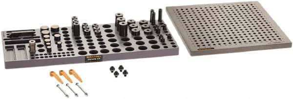 Renishaw - M8, CMM Magnetic & Clamping Kit - Use with CMM Fixtures, Includes 47Pc. Component Set, 300x300mm Plate - A1 Tooling