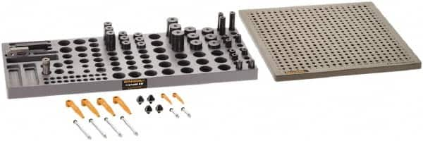 Renishaw - M6, CMM Clamping Kit - Use with CMM Fixtures, Includes 44Pc. Component Set, 300x300mm Plate - A1 Tooling