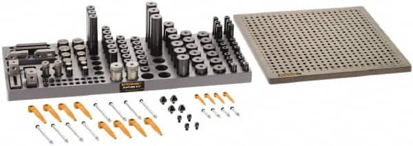 Renishaw - M6, CMM Magnetic & Clamping Kit - Use with CMM Fixtures, Includes 112Pc. Component Set, 300x300mm Plate - A1 Tooling