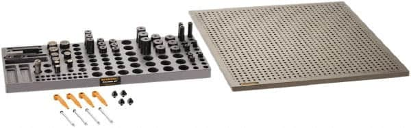 Renishaw - M6, CMM Magnetic & Clamping Kit - Use with CMM Fixtures, Includes 49Pc. Component Set, 450x450mm Plate - A1 Tooling