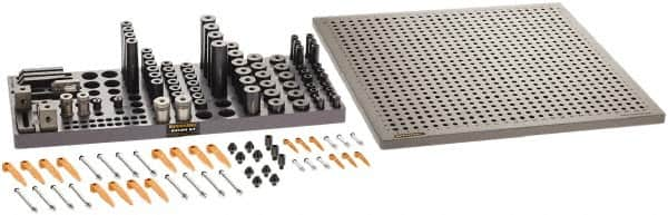 Renishaw - M8, CMM Clamping Kit - Use with CMM Fixtures, Includes 110Pc. Component Set, 450x450mm Plate - A1 Tooling