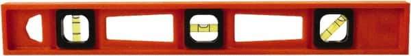 Johnson Level & Tool - 18" Long 3 Vial I-Beam Level - Structo-Cast, Orange - A1 Tooling