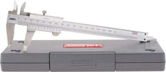 SPI - 0 to 150mm Stainless Steel Vernier Caliper - 0.02mm Graduation, 1.57" Jaw Depth, 0.02" Accuracy, Includes NIST Traceability Certificate - A1 Tooling