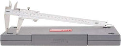 SPI - 0 to 200mm Stainless Steel Vernier Caliper - 1/128" Graduation, 1.97" Jaw Depth, 0.0015" Accuracy, Includes NIST Traceability Certificate - A1 Tooling