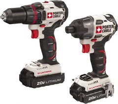 Porter-Cable - 20 Volt Cordless Tool Combination Kit - Includes 1/2" Brushless Drill/Driver & 1/4" Brushless Impact Driver, Lithium-Ion Battery Included - A1 Tooling