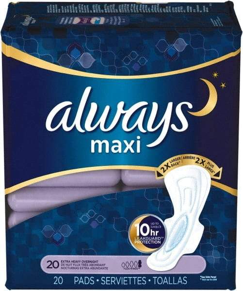 Always - Folded Sanitary Napkins - Extra Heavy Protection, Overnight, Up to 8 Hour Absorbency - A1 Tooling