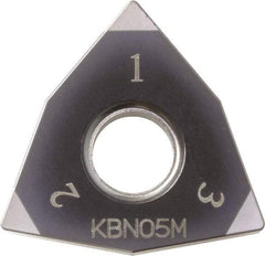 Kyocera - WNGA432 Grade KBN35M CBN Turning Insert - Megacoat Finish, 80° Trigon, 1/2" Inscr Circle, 3/16" Thick, 1/32" Corner Radius - A1 Tooling