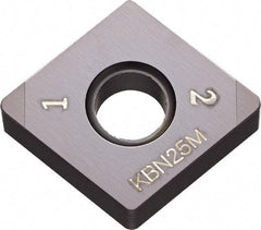 Kyocera - CNGA431 Grade KBN35M CBN Turning Insert - Megacoat Finish, 80° Diamond, 1/2" Inscr Circle, 3/16" Thick, 1/64" Corner Radius - A1 Tooling