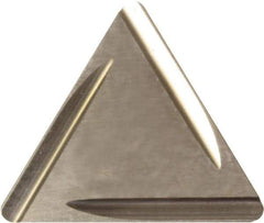 Kyocera - TPGR322 C Grade PV720 Cermet Turning Insert - TiCN (Megacoat Nano) Finish, 60° Triangle, 3/8" Inscr Circle, 1/8" Thick, 1/32" Corner Radius - A1 Tooling