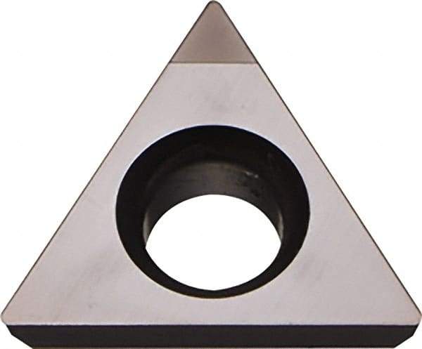 Kyocera - TPGB1.51.51 Grade KBN25M CBN Turning Insert - Megacoat Finish, 60° Triangle, 3/16" Inscr Circle, 3/32" Thick, 1/64" Corner Radius - A1 Tooling