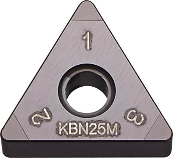 Kyocera - TNGA332 Grade KBN25M CBN Turning Insert - Megacoat Finish, 60° Triangle, 3/8" Inscr Circle, 3/16" Thick, 1/32" Corner Radius - A1 Tooling