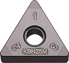 Kyocera - TNGA331 Grade KBN05M CBN Turning Insert - Megacoat Finish, 60° Triangle, 3/8" Inscr Circle, 3/16" Thick, 1/64" Corner Radius - A1 Tooling