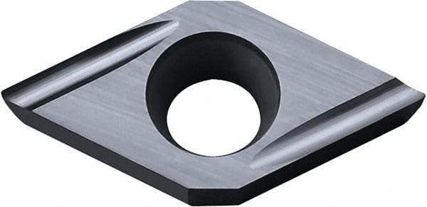 Kyocera - DCGT32.51 U Grade PV720 Cermet Turning Insert - TiCN (Megacoat Nano) Finish, 55° Diamond, 3/8" Inscr Circle, 5/32" Thick, 1/64" Corner Radius - A1 Tooling