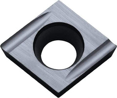 Kyocera - CCGT21.50.5 U Grade PV720 Cermet Turning Insert - TiCN (Megacoat Nano) Finish, 80° Diamond, 1/4" Inscr Circle, 3/32" Thick, 0.008" Corner Radius - A1 Tooling