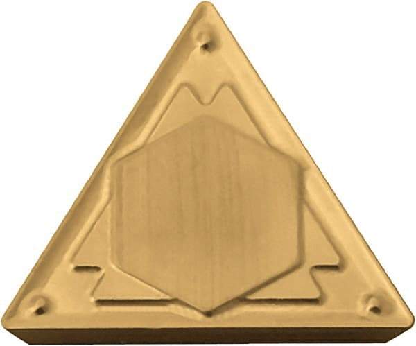 Kyocera - TPMR221 HQ Grade CA530 Carbide Turning Insert - TiCN/Al2O3/TiN Finish, 60° Triangle, 1/4" Inscr Circle, 1/8" Thick, 1/64" Corner Radius - A1 Tooling