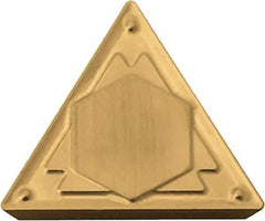 Kyocera - TPMR321 HQ Grade CA525 Carbide Turning Insert - TiCN/Al2O3/TiN Finish, 60° Triangle, 3/8" Inscr Circle, 1/8" Thick, 1/64" Corner Radius - A1 Tooling