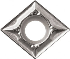 Kyocera - CCMT21.51 GK Grade CA525 Carbide Turning Insert - TiCN/Al2O3/TiN Finish, 80° Diamond, 1/4" Inscr Circle, 3/32" Thick, 1/64" Corner Radius - A1 Tooling