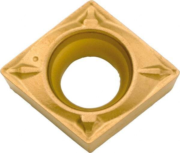 Kyocera - CCMT21.50.5 WP Grade PV720 Cermet Turning Insert - TiCN (Megacoat Nano) Finish, 80° Diamond, 1/4" Inscr Circle, 3/32" Thick, 0.008" Corner Radius - A1 Tooling