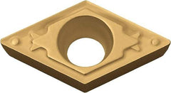 Kyocera - DCMT21.51 HQ Grade CA510 Carbide Turning Insert - TiCN/Al2O3/TiN Finish, 55° Diamond, 1/4" Inscr Circle, 3/32" Thick, 1/64" Corner Radius - A1 Tooling