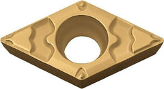 Kyocera - DCMT32.51 GP Grade PV720 Cermet Turning Insert - TiCN (Megacoat Nano) Finish, 55° Diamond, 3/8" Inscr Circle, 5/32" Thick, 1/64" Corner Radius - A1 Tooling