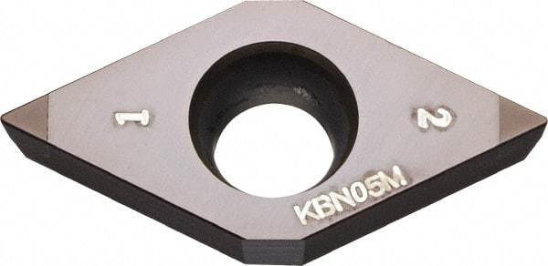 Kyocera - DCMW32.50.5 Grade KBN05M CBN Turning Insert - Megacoat Finish, 55° Diamond, 3/8" Inscr Circle, 5/32" Thick, 0.008" Corner Radius - A1 Tooling