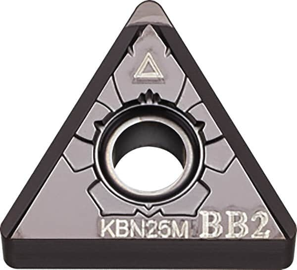 Kyocera - TNGM332 BB Grade KBN25M CBN Turning Insert - Megacoat Finish, 60° Triangle, 3/8" Inscr Circle, 3/16" Thick, 1/32" Corner Radius - A1 Tooling