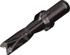 Kyocera - 152mm Max Drill Depth, 4xD, 38mm Diam, Indexable Insert Drill - 2 Inserts, 32mm Shank Diam, Whistle Notch Shank - A1 Tooling