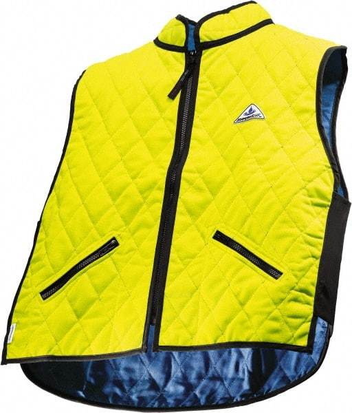 Techniche - Size XS, High Visibility Lime Cooling Vest - Zipper Front, Nylon, HyperKewl - A1 Tooling