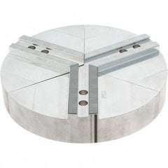 Abbott Workholding Products - 12" Max Chuck Capacity, 1.5mm x 60° Serrated Interface, Round Soft Lathe Chuck Jaw - 3 Jaw, Aluminum, 1.1811" Btw Mount Hole Ctrs, 12" Wide, 2" High, 14mm Fastener - A1 Tooling