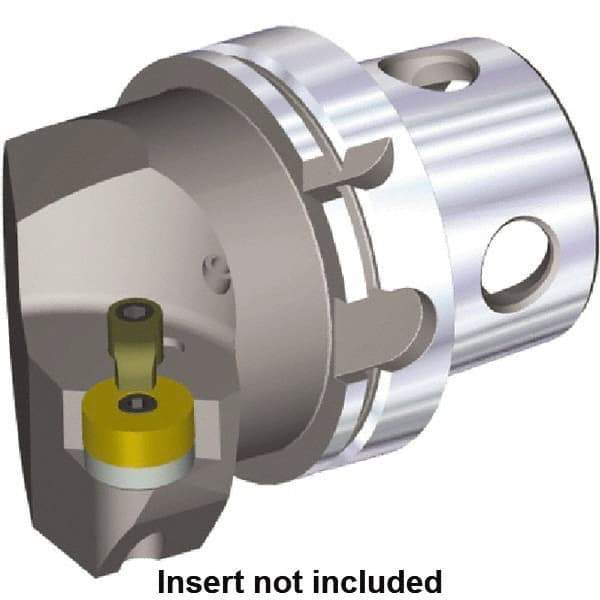 Kennametal - Insert Style RN..1204, RN..43, 100mm Head Length, Right Hand Cut, Internal/External Modular Threading Cutting Unit Head - System Size KM4X100, 63mm Center to Cutting Edge, Series KM4X - A1 Tooling