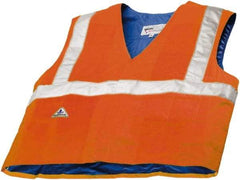 Techniche - Size 2X/3XL, High Visibility Orange Cooling Vest - Hook & Loop Front, Polyester, HyperKewl - A1 Tooling