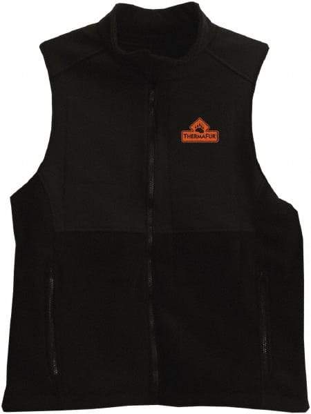 Techniche - Size L Heated, Wind Resistant & Water Resistant Vest - Black, Softshell Barrier Fleece, Zipper Closure - A1 Tooling