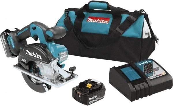 Makita - 18 Volt, 5-7/8" Blade, Cordless Circular Saw - 3,900 RPM, 2 Lithium-Ion Batteries Included - A1 Tooling