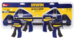 Irwin - 12" Capacity, 2-7/16" Throat Depth Carbon Steel Bar Clamp - 140 Lb Clamping Pressure - A1 Tooling