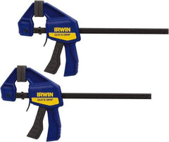 Irwin - 6" Capacity, 2-7/16" Throat Depth Carbon Steel Bar Clamp - 140 Lb Clamping Pressure, 13" OAL - A1 Tooling