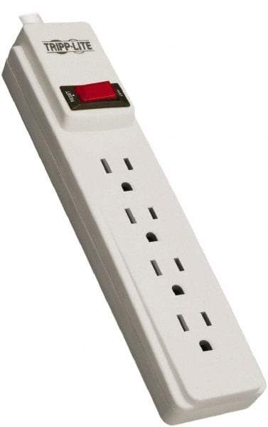 Tripp-Lite - 4 Outlets, 120 VAC15 Amps, 10' Cord, Power Outlet Strip - Keyhole, Tab Mount, 5-15 NEMA Configuration, 12.2" Strip - A1 Tooling