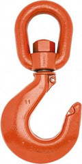 Campbell - #7 Hook, 7-1/2 Ton Capacity, Alloy Steel Swivel Hoist Hook - 9-17/32" Long x 5-1/32" Wide - A1 Tooling