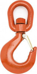 Campbell - #3 Hook, 1-1/2 Ton Capacity, Alloy Steel Swivel Hoist Hook - 6-3/4" Long x 3-13/32" Wide - A1 Tooling