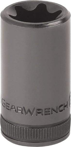 GearWrench - E7, 1/4" Drive, Standard Hand Socket - 6 Points, Black Finish - A1 Tooling